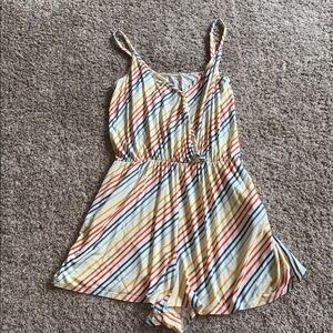 Me Undies micromodal blend stripe sleep romper size 2X